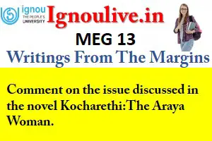 Comment on the issue discussed in the novel Kocharethi The Araya Woman.