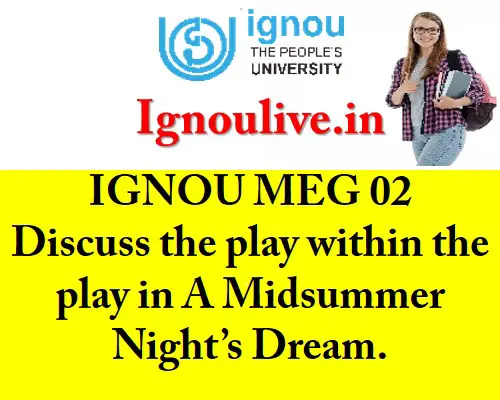 Discuss the play within the play in A Midsummer Night’s Dream.