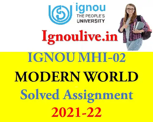 IGNOU MHI-02 Solved Assignment 2021-22